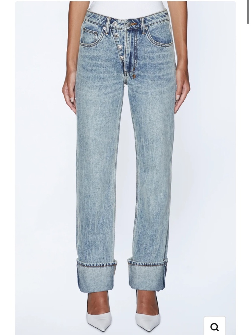 Ksubi Brooklyn Cuffed Jeans Youth Light Blue High-Rise Straight Jeans
